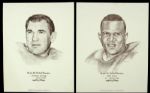 1967 Green Bay Packers Williams Print - Lot of 9 w/ Henry Jordan Forrest Gregg 