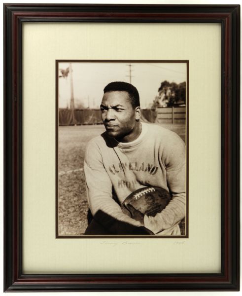 1958 Jim Brown Cleveland Browns Photo Display - 18 1/2" x 22 1/2"