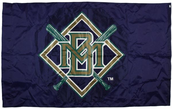 2008 Milwaukee Brewers 56" x 34" Flag Flown at Shea Stadium With MLB Hologram 