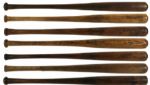 1921-30 Lot of (7) H&B Louisville Slugger Side Written Professional Model Game Used Bats - Minor Leagues (MEARS LOA) 