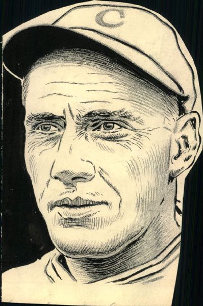 1934-36 Chuck Klein Chicago Cubs "TSN" Original Illustration Artwork (Sporting News Hologram/MEARS LOA) Unique, 1:1