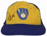 1980s Paul Molitor Milwaukee Brewers Signed Cap (MEARS Auction LOA)