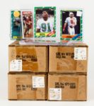 1988 Topps Football Set Lot of (4) + Steve Young & Reggie White 1986 Topps RCs