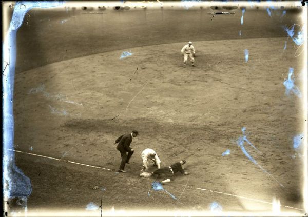 1930 Detroit Tigers Glass File Negative (Detroit News Hologram/MEARS Auction LOA) - Lot of 2