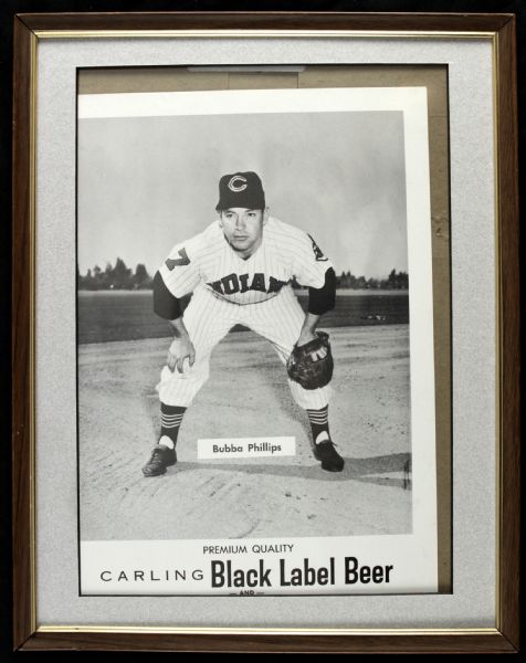 1960-62 Bubba Phillips Cleveland Indians Carling Black Bear Label Promotional 