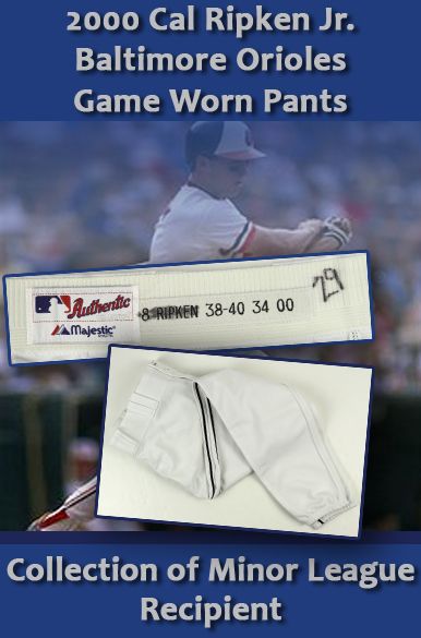 2000 Cal Ripken Jr. Baltimore Orioles Game Worn Pants Recycled to Jay Spurgeon (MEARS Authentic)