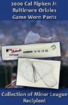 2000 Cal Ripken Jr. Baltimore Orioles Game Worn Pants Recycled to Jay Spurgeon (MEARS Authentic)