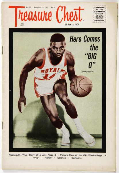 1965 Treasure Chest Comic Book featuring Oscar Robertson of the Cincinnati Royals