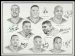 1996 Green Bay Packers Defense Signed 24" x 18" Lithograph - JSA