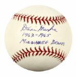 1950s-60s Milwaukee Braves Single Signed ONL Baseball Lot - 9 Signatures - JSA 