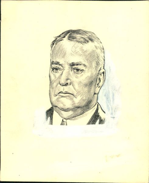 1910s Ban Johnson American League President "TSN" Original Illustration Artwork (Sporting News Collection Hologram/MEARS LOA) Unique, 1:1 - Lot of 2