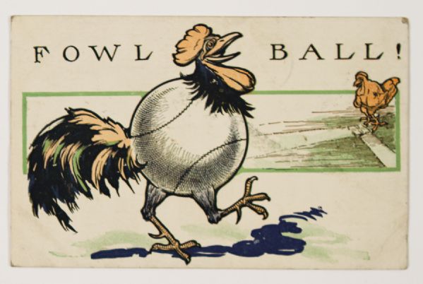1909 Fowl Ball Postcard