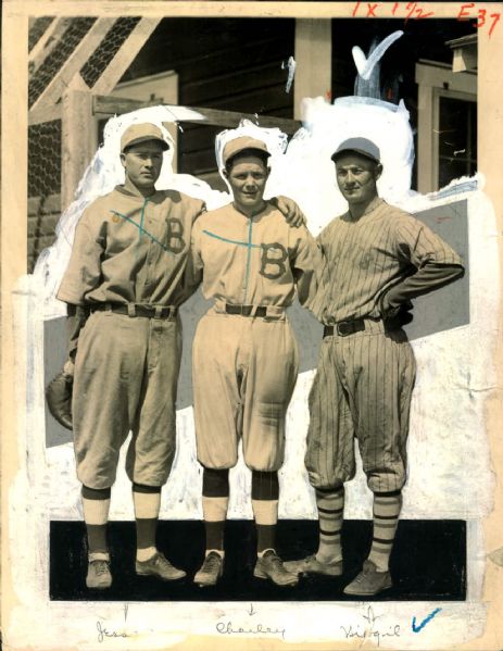 1923 Barnes Brothers Boston Braves New York Giants "The Sporting News Collection Archives" Original Photo (Sporting News Collection Hologram/MEARS Photo LOA)