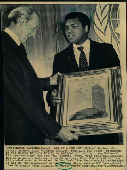 1974-79 Muhammad Ali "The Chicago Sun Times Archives" Original Photos (Chicago Sun Times Hologram/MEARS Photo LOA) - Lot of 12