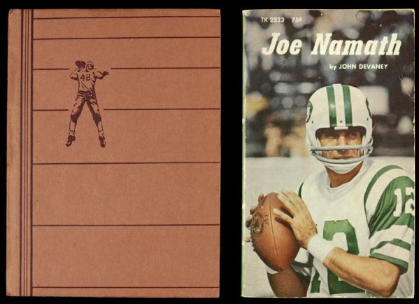 1972 Joe Namath New York Jets & 1949 Offensive Football Book