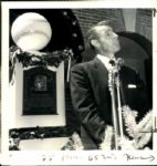 1955 Joe DiMaggio Hall of Fame Induction Ceremony "The Sporting News Collection Archives" Original Photo (Sporting News Collection Hologram/MEARS Photo LOA)