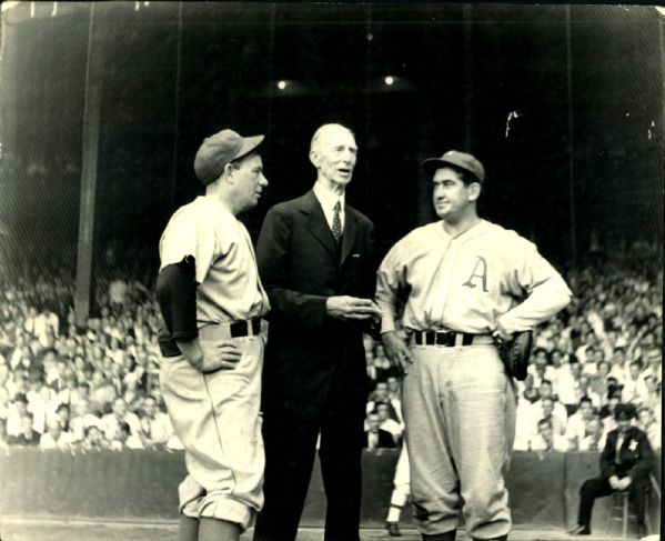 1930s circa Connie Mack Mickey Cochrane Jimmy Dykes "The Sporting News Collection Archives" Original 8" x 10" Photo (Sporting News Collection Hologram/MEARS Photo LOA)