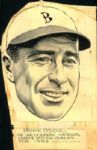 1928-32 Lefty ODoul Brooklyn Dodgers New York Giants "The Sporting News" Original Illustration Artwork (Sporting News Collection Hologram/MEARS LOA) Unique, 1:1 - Lot of 2