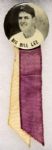 1940s PM10 Big Bill Lee Pinback Button with Ribbon