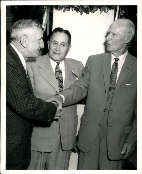 1957 Joe McCarthy Sam Crawford Hall of Fame Induction Ceremony "The Sporting News Collection Archives" Original Photo (Sporting News Collection Hologram/MEARS Photo LOA) - Lot of 3