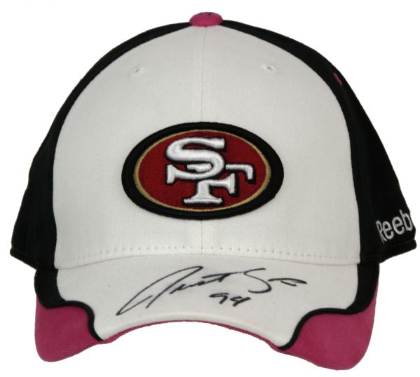 2009 Justin Smith San Francisco 49ers Game Worn Cap PSA/DNA NFL Auctions Certificate 