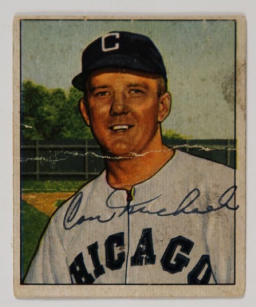 1950 Bowman Cass Michaels Autographed Card (JSA)