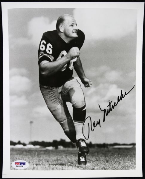 1970s Ray Nitschke Green Bay Packers Signed 8" x 10" Photo - PSA/DNA Sticker & Card 