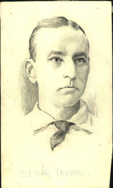 1890s Oliver Tebeau Cleveland Spiders "The Sporting News" Original Illustration Artwork (Sporting News Collection Hologram/MEARS LOA) Unique, 1:1