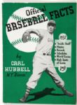 1937 Official Baseball Facts Booklet - Carl Hubbell of the New York Giants