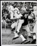 1960s Ray Nitschke Green Bay Packers Tackles Fellow Hall of Famer Lenny Moore Original 8" x 10" Photo