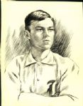 1886-94 Matt Kilroy "The Sporting News" Original Illustration Artwork (Sporting News Collection Hologram/MEARS LOA) Unique, 1:1