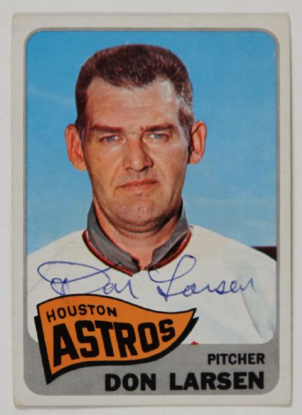 1965 Topps Don Larsen Autographed Card (JSA)