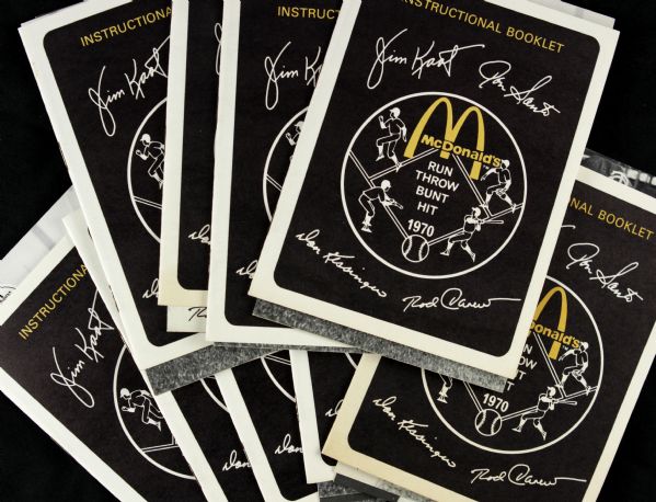 1970s McDonalds Baseball Instructional With Postcard - Lot of 9 With Rod Carew Jim Kaat