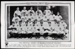 1934 Detroit Tigers Illustrated Current News Baseball Poster 19" x 12 1/2" 