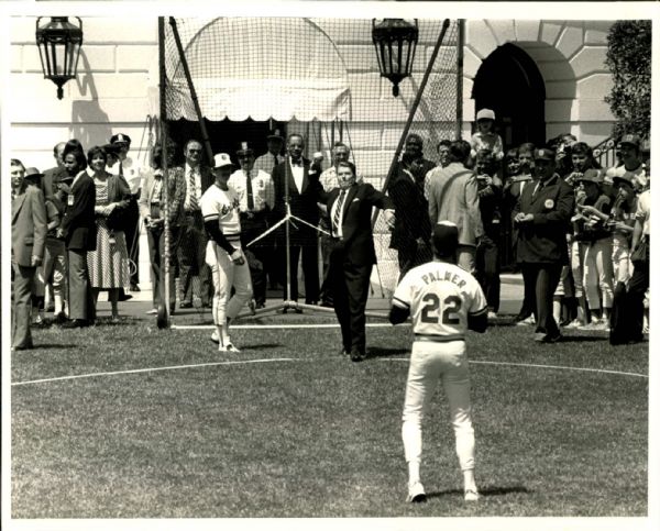 1983 Ronald Reagan Jim Palmer "The Sporting News Collection Archives" Original 8" x 10" Photo (Sporting News Collection Hologram/MEARS Photo LOA)