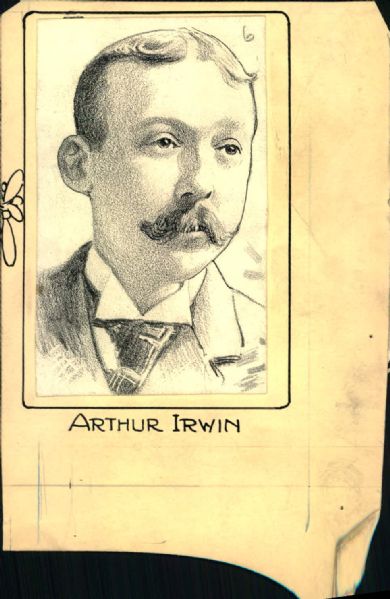 1880-1890 Arthur Irwin "The Sporting News" Original Illustration Artwork (Sporting News Collection Hologram/MEARS LOA) Unique, 1:1