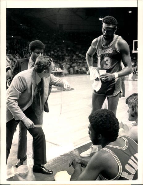 1972 Bill Sharman Wilt Chamberlain Los Angeles Lakers "SPORT Magazine Collection Archives" Original Photo (MEARS Photo LOA)
