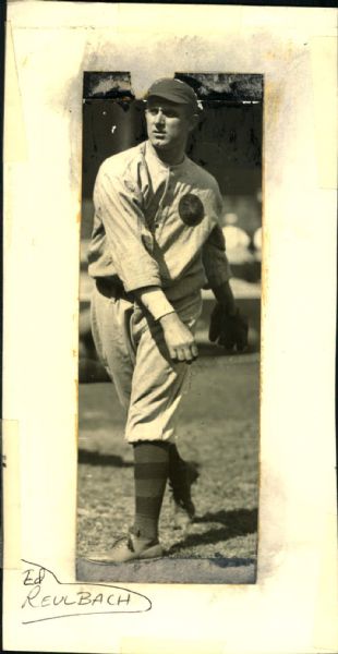 1916-1917 Ed Reulbach Boston Braves "The Sporting News Collection Archives" Original Photo (Sporting News Collection Hologram/MEARS Photo LOA)