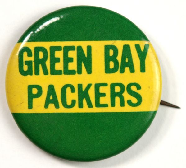 1950-60s Green Bay Packer 1.5 Pinback Button - Rare Marquee Style