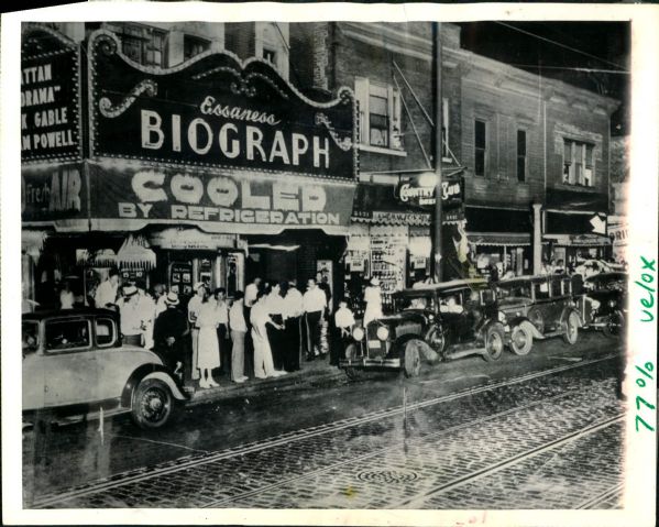 1934 John Dillinger Biograph Theatre "The Sporting News Collection Archives" Original Photos (Sporting News Collection Hologram/MEARS Photo LOA) - Lot of 2