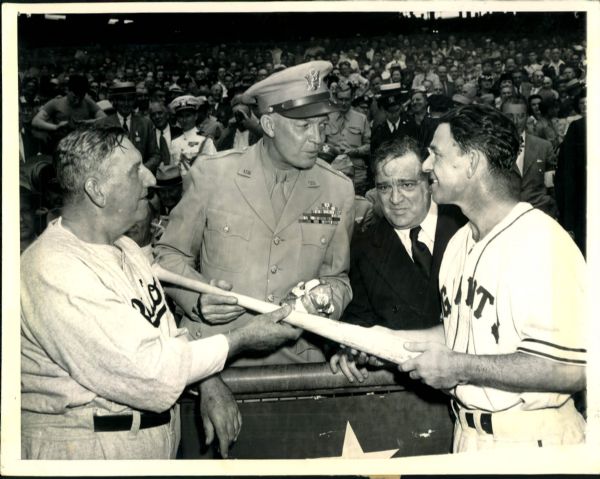 1942-48 Mel Ott Dwight D. Eisenhower "The Sporting News Collection Archives" Original Photo (Sporting News Collection Hologram/MEARS Photo LOA)