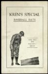 1933 Krens Special Bat Catalog (Originally from the estate of the family) MEARS LOA