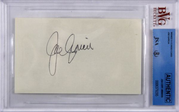  Joe Cronin signed 3x5 Index Card (BVG/JSA Authentic & Encapsulated)