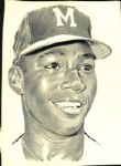 1958 Juan Pizarro Milwaukee Braves "The Sporting News" Original Illustration Artwork (Sporting News Collection Hologram/MEARS LOA) Unique, 1:1