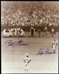 1951 Bobby Thomson New York Giants & Ralph Branca Brooklyn Dodgers Signed 8 x 10 Photo - Lot of 4 - JSA