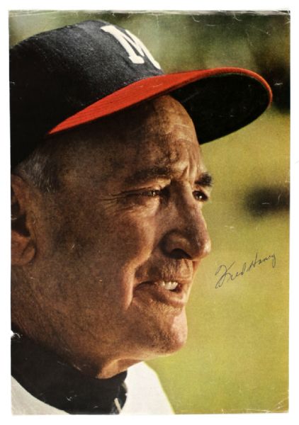 1957 Fred Haney Milwaukee Braves Signed Oversized Magazine Photo JSA