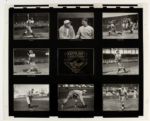 1990s Charles Conlon Master Series 32" x 26" Baseball Poster With Babe Ruth Ty Cobb Walter Johnson 