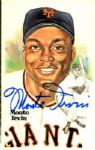 1981 Monte Irvin New York Giants Signed Perez Steele Postcard - JSA 