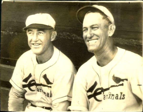 1934 Frankie Frisch Mike Gonzalez St. Louis Cardinals "The Sporting News Collection Archives" Original 7.5" x 9.5" Photo (Sporting News Collection Hologram/MEARS Photo LOA)