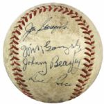 1946 St. Louis Cardinals Multi Signed ONL (Frick) Baseball w/ Del Rice Joe Garagiola - JSA